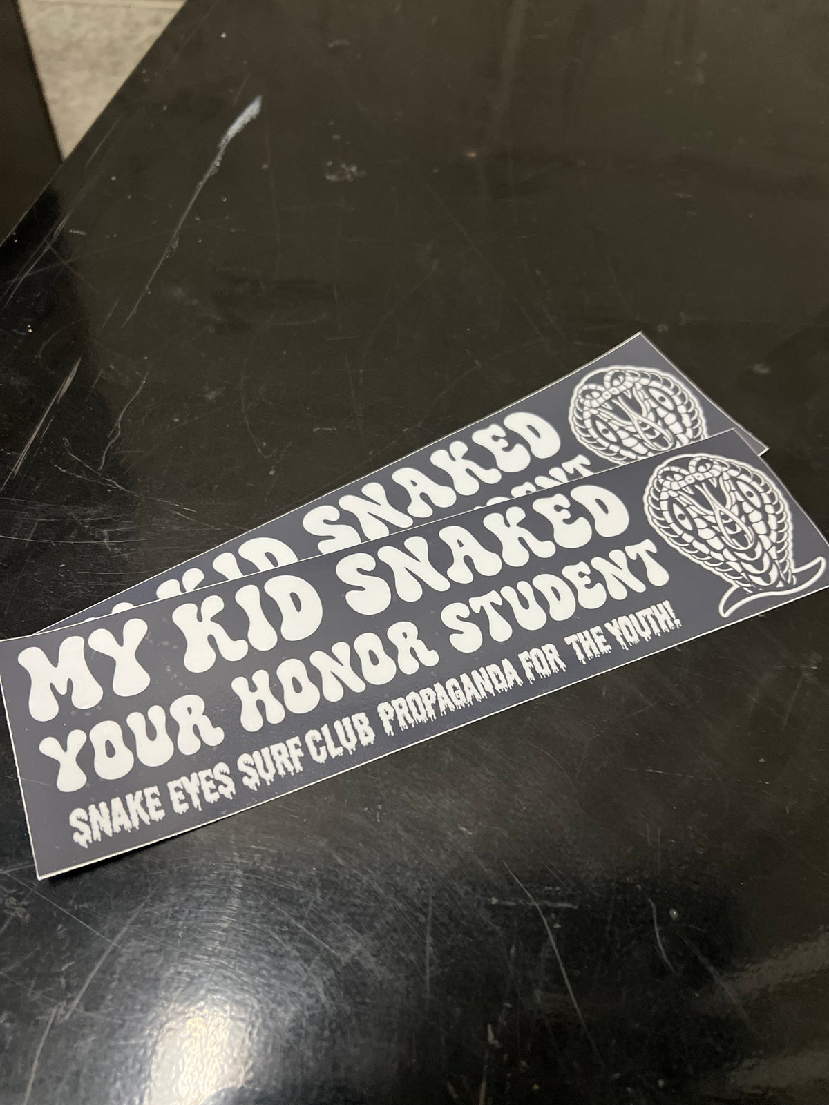 MY KID SNAKED YOUR HONOR STUDENT BUMPER STICKER!